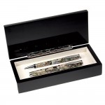 Mother of Pearl Ball Pen and Roller Ball Pen Set Logo Imprinted