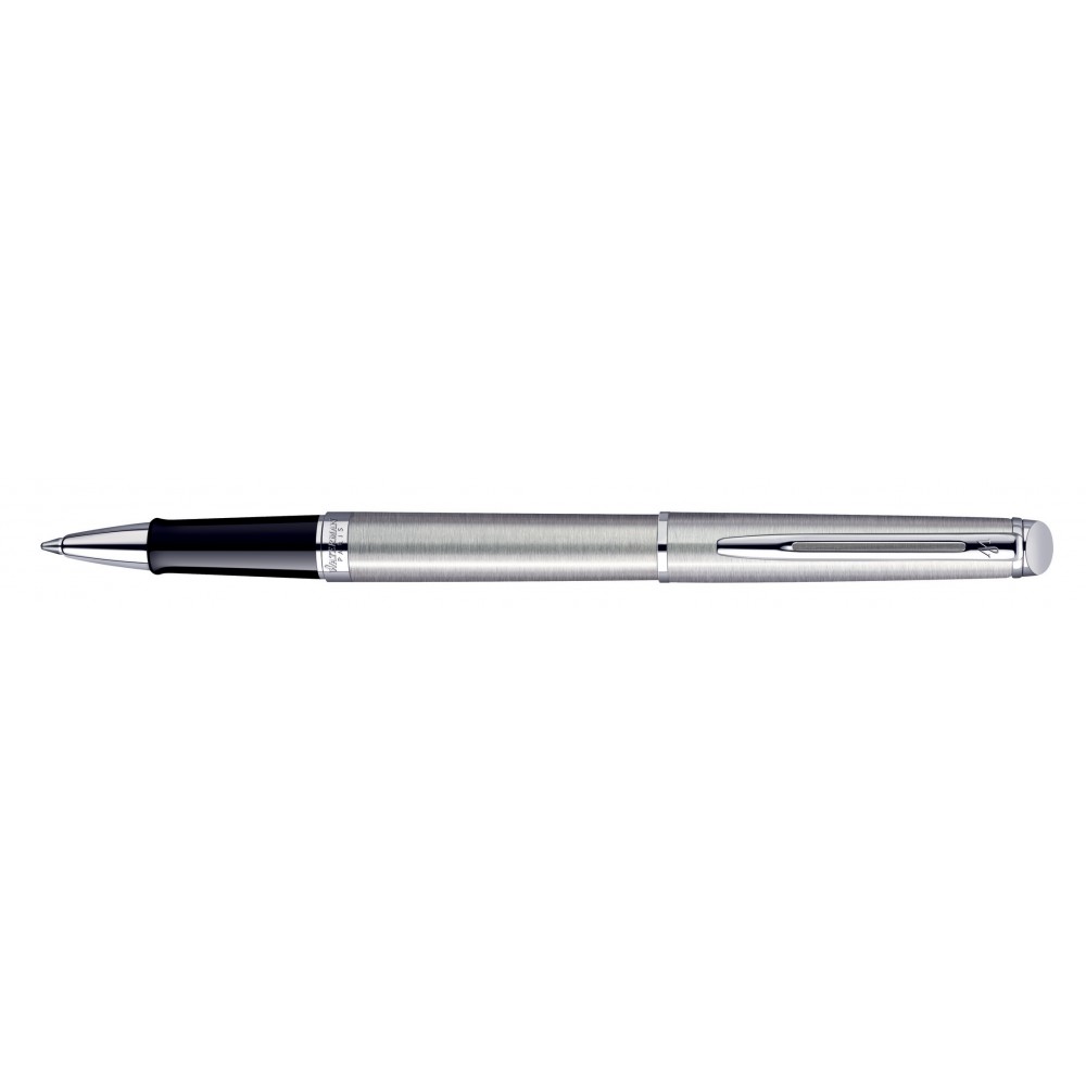 Laser-etched Waterman Hemisphere Rollerball Stainless Steel Chrome Trim Laser-etched Waterman Hemisphere Rollerball Stainless Steel Chrome Trim