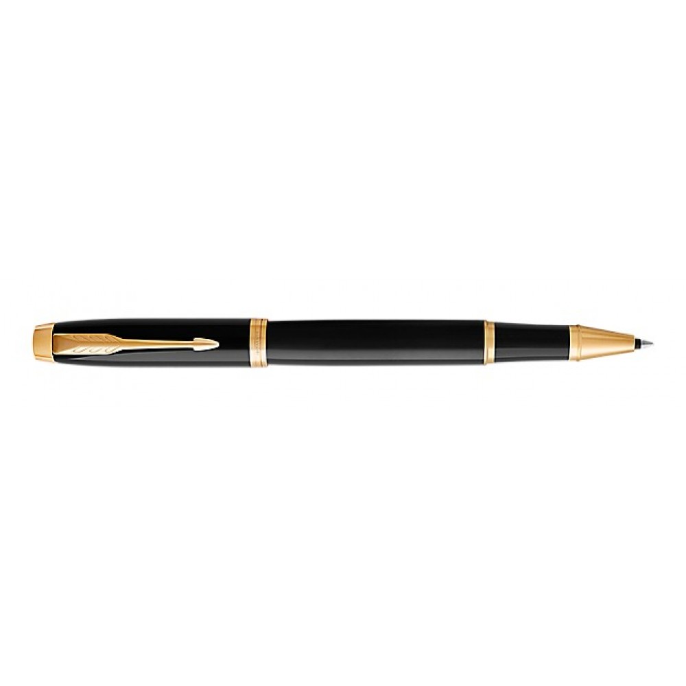 Parker IM Black Lacquer with Gold Trim Rollerball Pen Laser-etched Parker IM Black Lacquer with Gold Trim Rollerball Pen Laser-etched