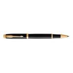 Parker IM Black Lacquer with Gold Trim Rollerball Pen Laser-etched