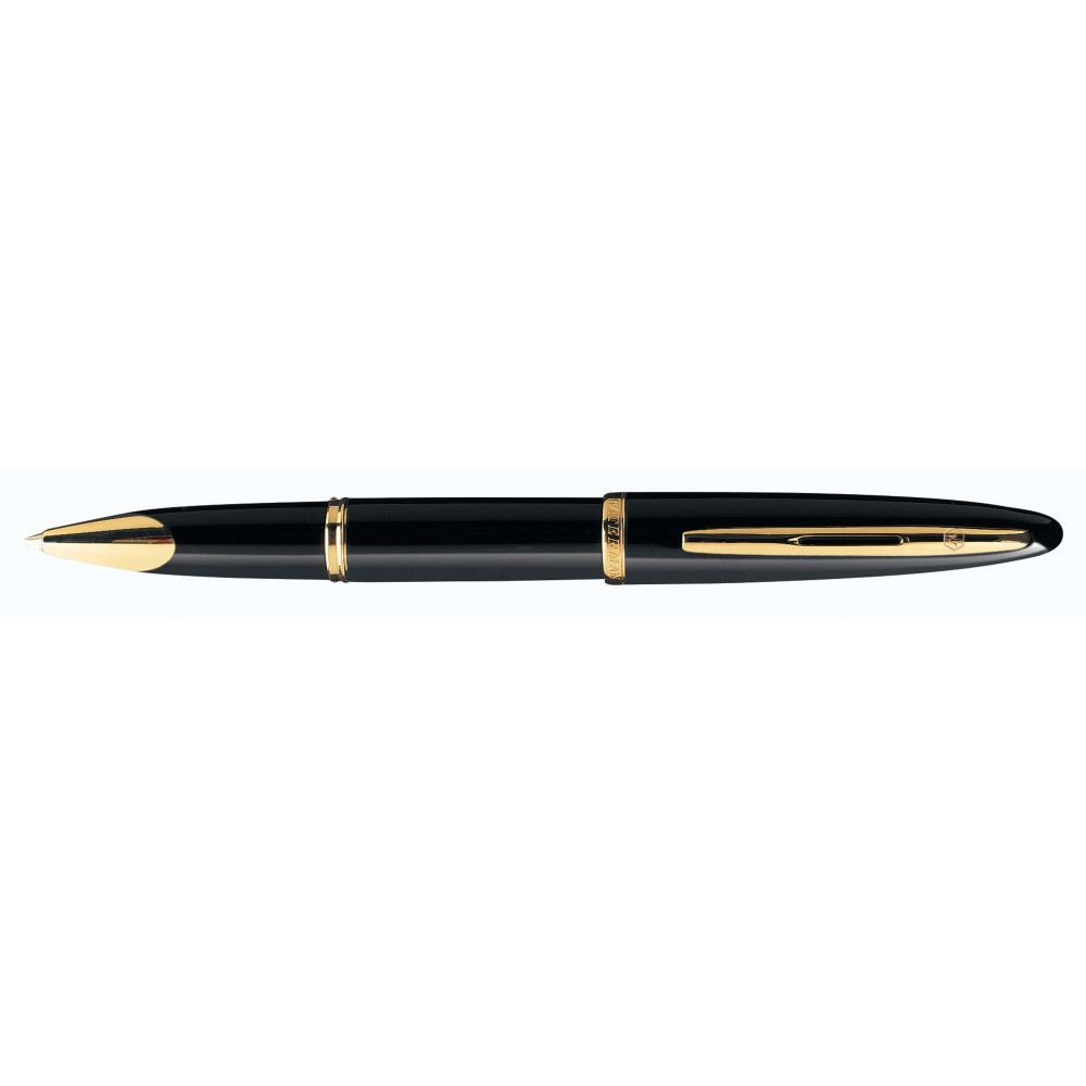 Logo Imprinted Waterman Carene Rollerball Black Sea Gold Trim Logo Imprinted Waterman Carene Rollerball Black Sea Gold Trim