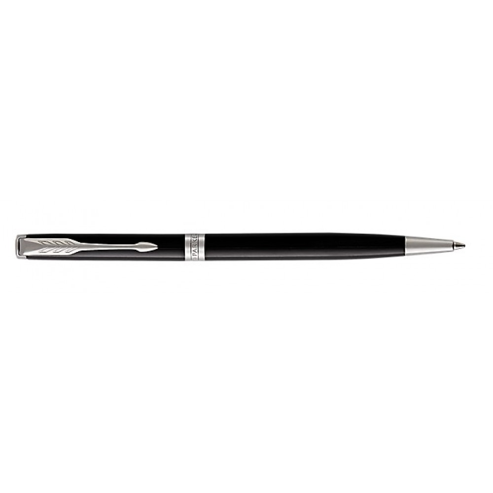 Laser-etched Parker Sonnet Lacquered Black Ballpoint Pen With Chrome Trim Laser-etched Parker Sonnet Lacquered Black Ballpoint Pen With Chrome Trim