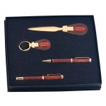 Ibellero Large Gift Box Set w/2 Pens/Key Chain/Letter Opener Laser-etched