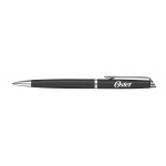 Waterman Hemisphere Capped Ballpoint Pen, Matte Black w/ Chrome Trim, Blue Ink Logo Imprinted