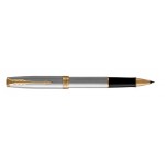 Parker Sonnet Stainless Steel Rollerball Pen With Gold Trim Laser-etched