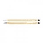 Logo Imprinted Cross Classic Century 10 Karat Gold Filled/Rolled Gold Pen and Pencil Set