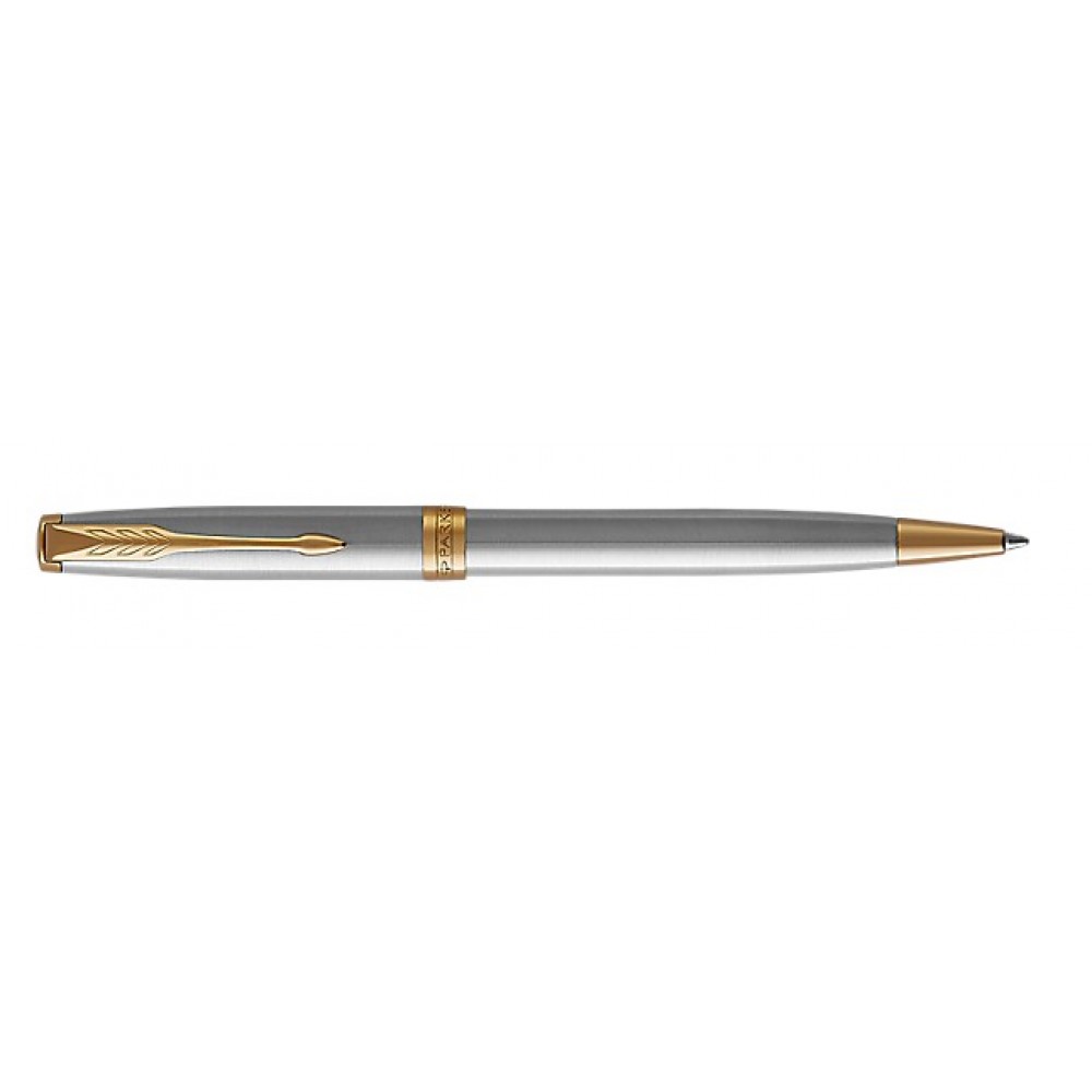 Laser-etched Parker Sonnet Stainless Steel Retractable Ballpoint/Gold Trim Laser-etched Parker Sonnet Stainless Steel Retractable Ballpoint/Gold Trim