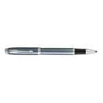 Laser-etched Parker IM Light Blue Grey with Chrome Trim Rollerball Pen