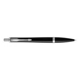 Custom Etched Parker Urban London Cab Black Ballpoint Pen Chrome Trim