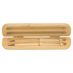 Maple Wood Pen/ Pencil & Case Set Custom Etched