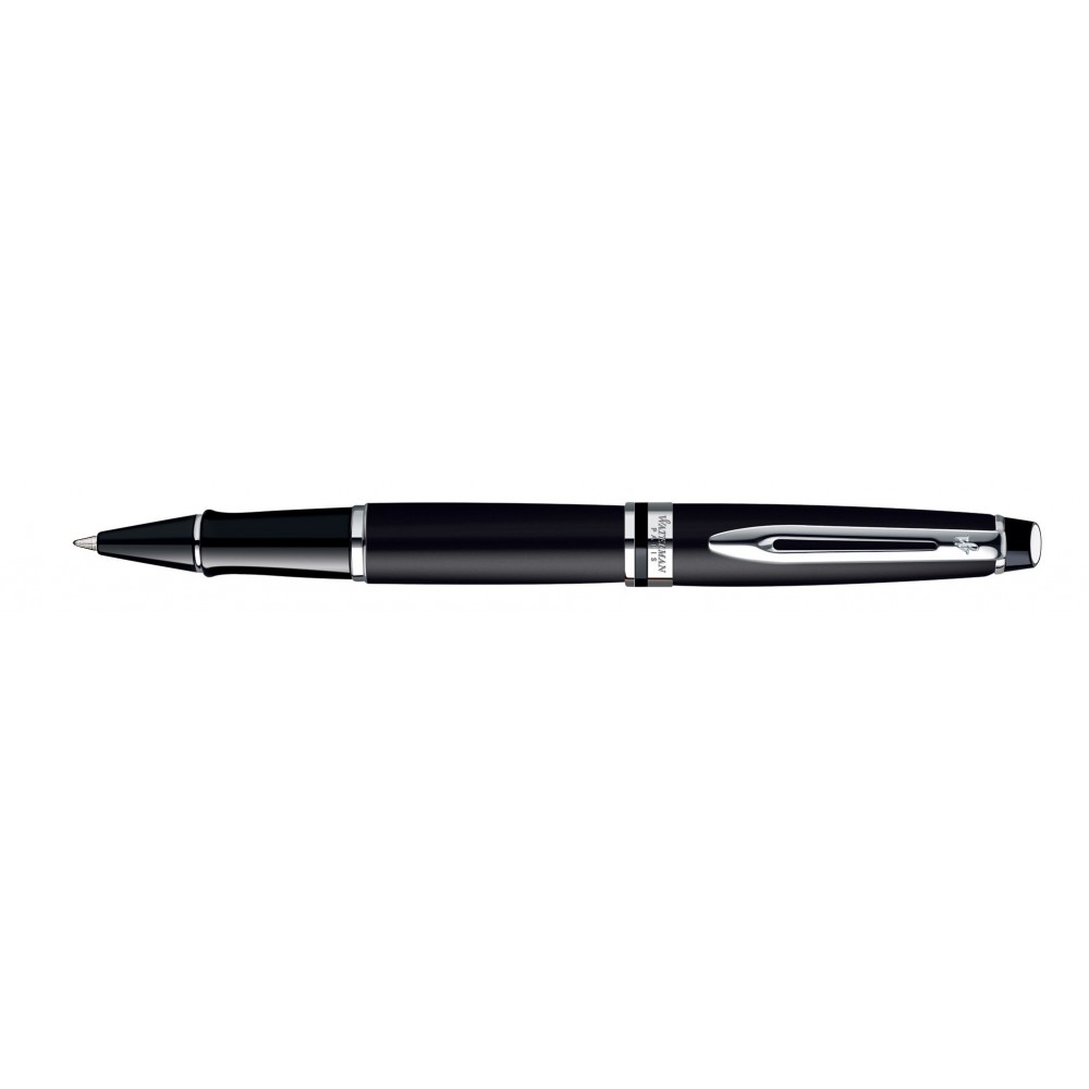 Logo Imprinted Waterman Expert Rollerball Matte Black Chrome Trim Logo Imprinted Waterman Expert Rollerball Matte Black Chrome Trim