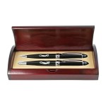 Golfer Design Ball Pen and Pencil Set Custom Etched