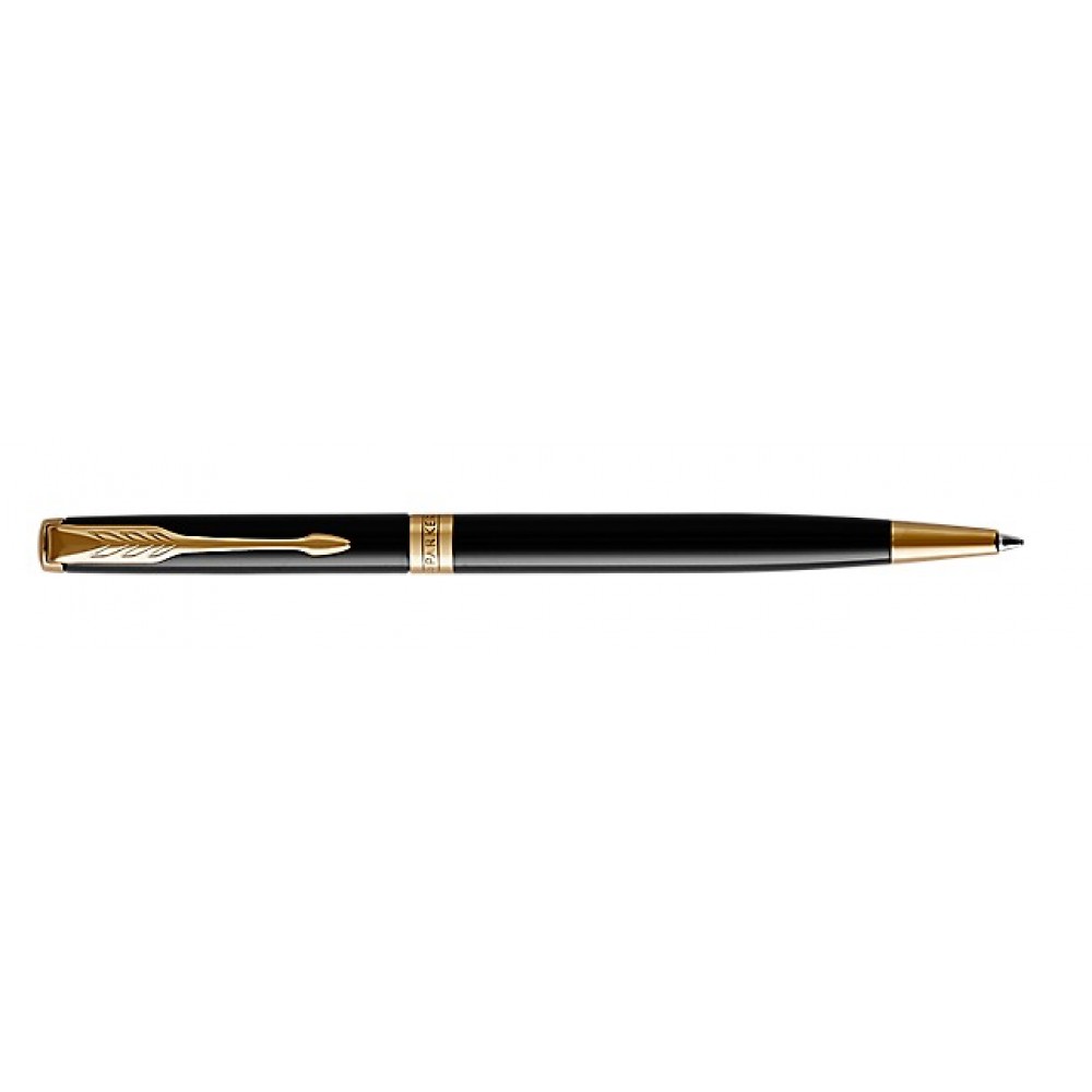Laser-etched Parker Sonnet Lacquered Black Retractable Ballpoint / Gold Trim Laser-etched Parker Sonnet Lacquered Black Retractable Ballpoint / Gold Trim
