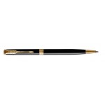 Laser-etched Parker Sonnet Lacquered Black Retractable Ballpoint / Gold Trim