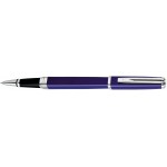 Waterman Exception Roller Slim Blue Silver Trim Laser-etched