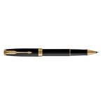 Parker Sonnet Matte Black Rollerball Pen With Gold Trim Laser-etched