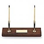 Cross Classic Century Double Desk Set Walnut Finish Logo Imprinted