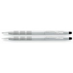 Cross Classic Century Satin Chrome Ball Pen/ Pencil Set Custom Etched