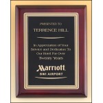 Airflyte Rosewood Piano-Finish Plaque w/Black Brass Plate & Solid Border (10.5"x 13") with Logo
