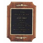 Manchester Series American Walnut Plaque w/Furniture Finish & Casting Accents (11"x 15") with Logo