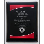 Airflyte Black Piano-Finish Plaque w/Acrylic Plate & Red Border (9"x 12") with Logo