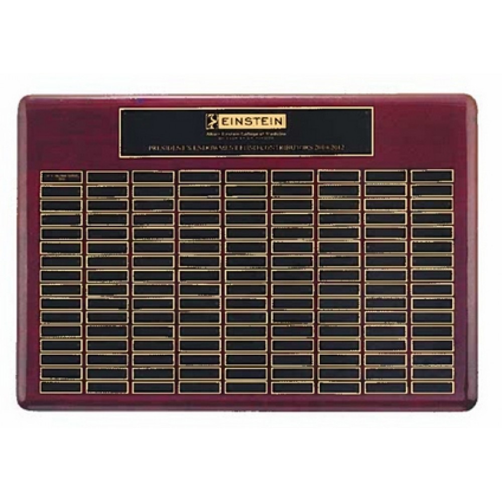 Personalized Airflyte Roster Series American Rosewood Stained Plaque w/12 Brass Plates