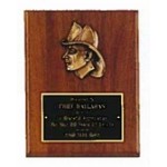 Customized Wexford Series American Walnut Firematic Award Plaque (7"x 9")