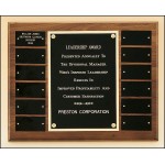 Airflyte Series American Walnut Perpetual Plaque w/12 Brass Plates (12"x 15") with Logo