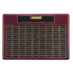 Airflyte Roster Series American Rosewood Stained Plaque w/48 Brass Plates with Logo