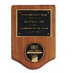 CAM Series American Walnut Plaque w/CAM Medallion & Rounded Bottom (5.375"x 8.125") with Logo