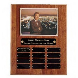 Personalized Airflyte American Walnut Plaque w/Photo Insert (10.5"x 13")