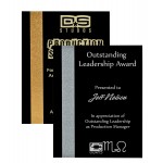 Custom Printed Black/Gold Dichotomy Wood Plaque Award