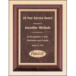 Airflyte Cherry Finish Plaque w/Ruby Marble Plate (8"x 10") with Logo