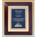 Airflyte Cherry Plaque w/Sapphire Marble & Gold Plate & Brushed Metal Background (12"x 15") with Logo