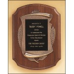 Manchester Series American Walnut Plaque w/Antique Bronze Casting (11"x 15") with Logo