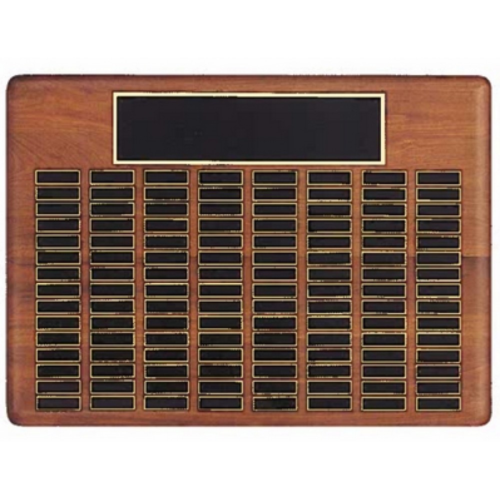 Personalized Airflyte Roster Series American Walnut Plaque w/40 Brass Plates