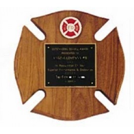 Wexford Series American Walnut Firematic Award Plaque (10"x 10") with Logo