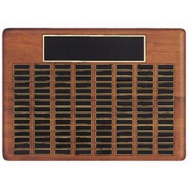 Logo Branded Airflyte Roster Series American Walnut Plaque w/72 Brass Plates