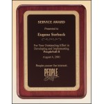 Airflyte Rosewood Piano-Finish Plaque w/Gold Florentine Border (8"x 10.5") with Logo