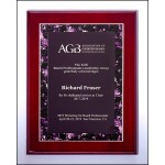 Airflyte Rosewood High Lustr Plaque w/Violet Purple Marble Border (9"x 12") with Logo