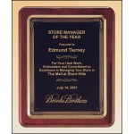 Custom Airflyte Rosewood Piano-Finish Plaque w/Antique Bronze Plated Metal Frame Casting