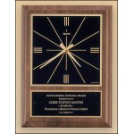 Custom American Walnut Vertical Quartz Wall Clock w/Square Face (8"x 10")