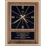 Promotional American Walnut Vertical Quartz Wall Clock w/Square Face (9"x 12")