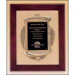 Airflyte Rosewood Stained Piano-Finish Frame w/Antique Bronze Casting & Brushed Metal Background with Logo
