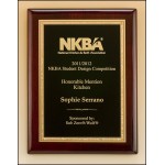 Airflyte Rosewood Piano-Finish Plaque w/Textured Black Center & Gold Florentine Border (7"x 9") with Logo