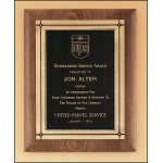 Promotional Airflyte American Walnut Plaque w/Antique Bronze Casting & High Quality Phoenix Frame Casting