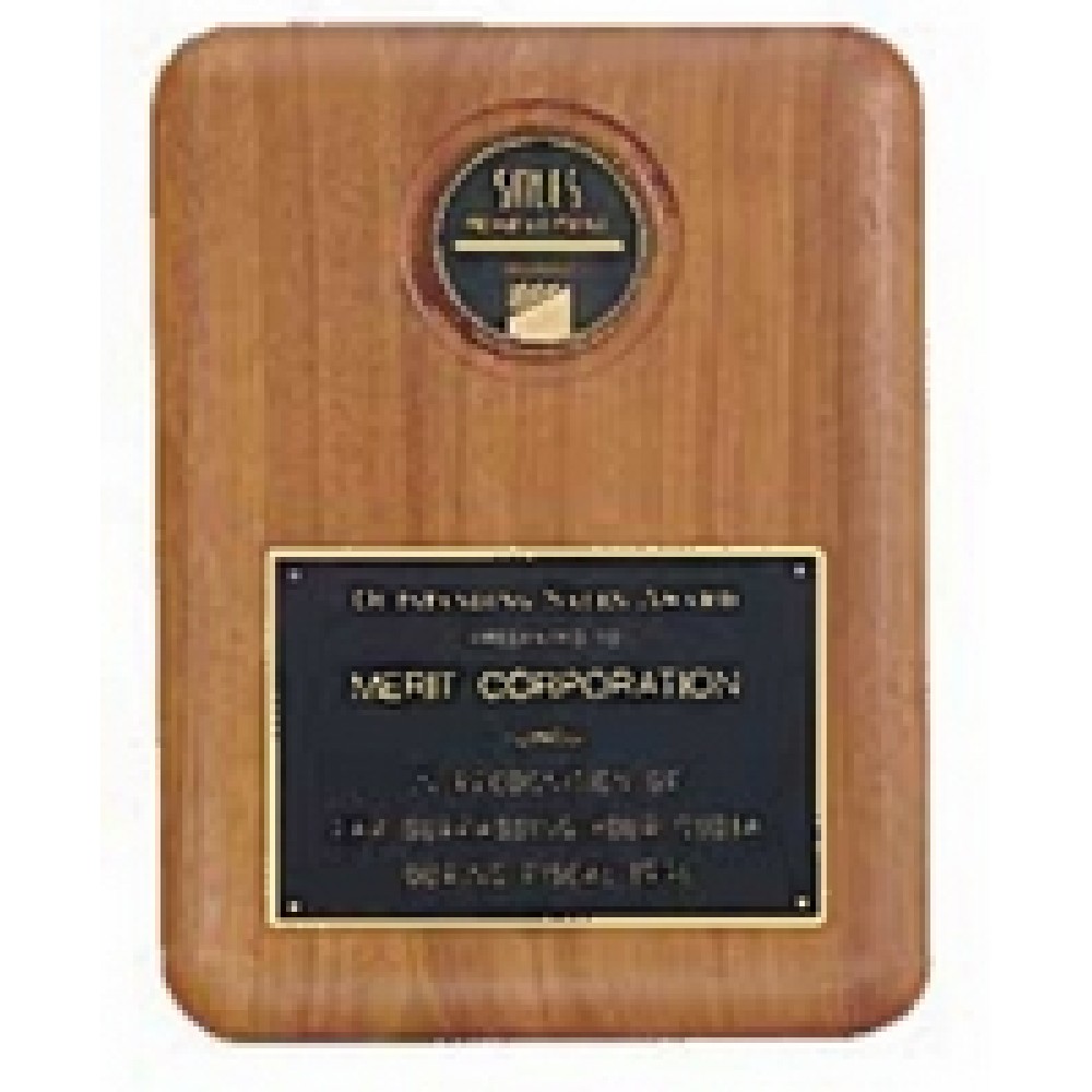 CAM Series American Walnut Plaque w/CAM Medallion (8"x 10.5") with Logo
