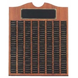 Personalized Airflyte Roster Series American Walnut Plaque w/80 Black Brass Plates & Top Notch