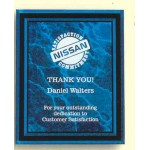 Logo Imprinted Border Plaque w/Marbled Graphic (8")