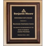 Personalized Airflyte Cherry Finish Plaque w/Gold Florentine Border Plate (8"x 10")